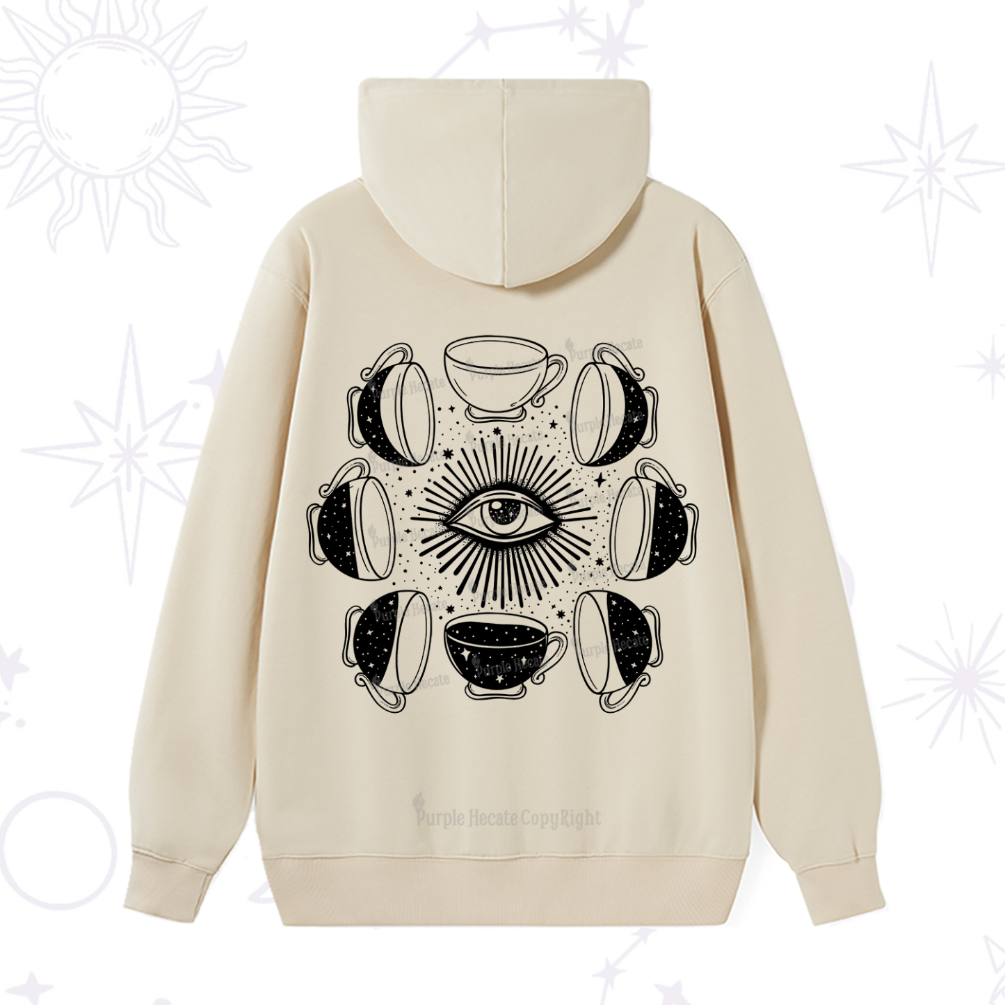 Purplehecate Moon Phase Coffee Hoodie