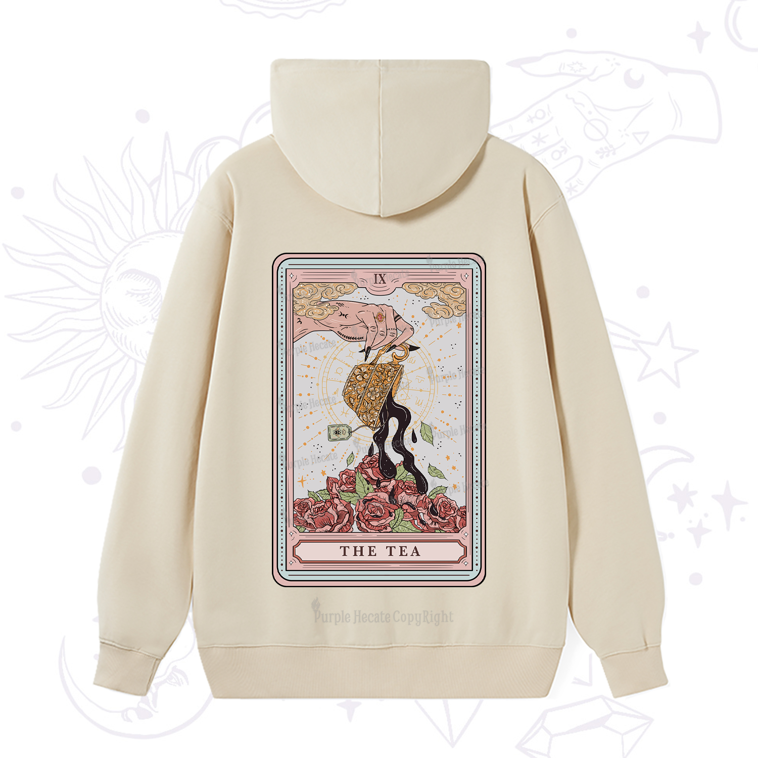 Purplehecate The Tea Tarot Hoodie