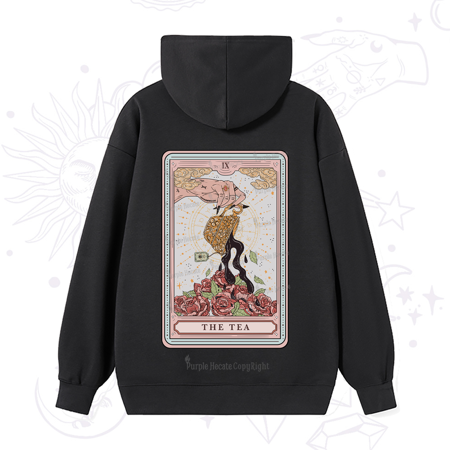 Purplehecate The Tea Tarot Hoodie