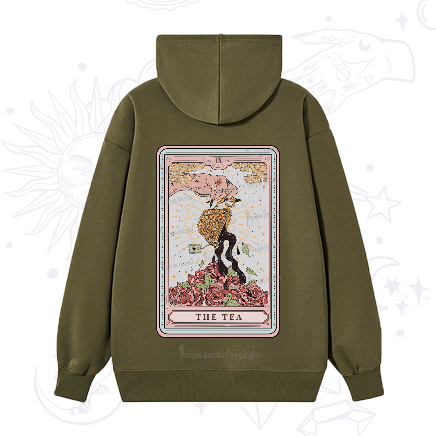 Purplehecate The Tea Tarot Hoodie