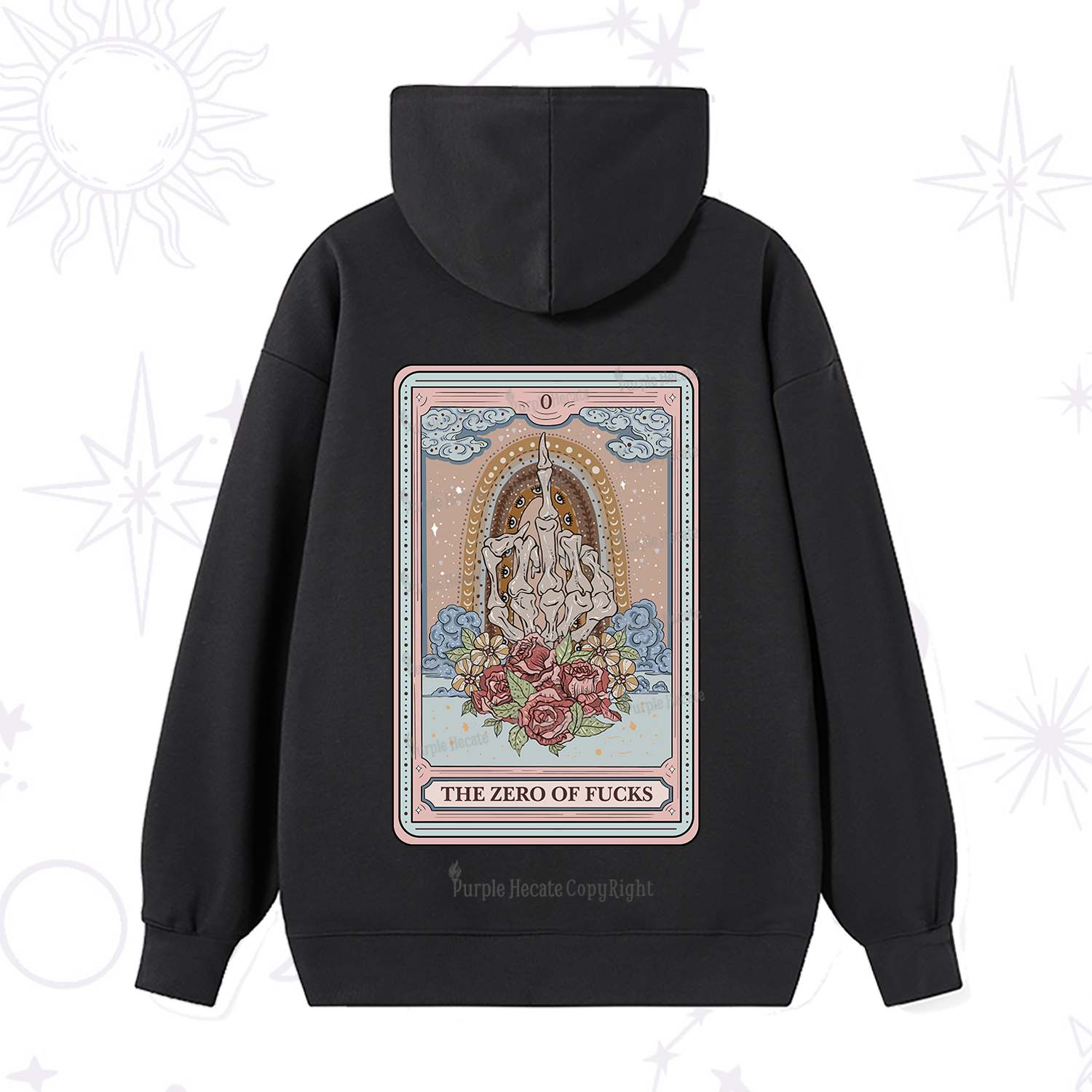 Purplehecate The Zero Of Fucks Tarot Hoodie