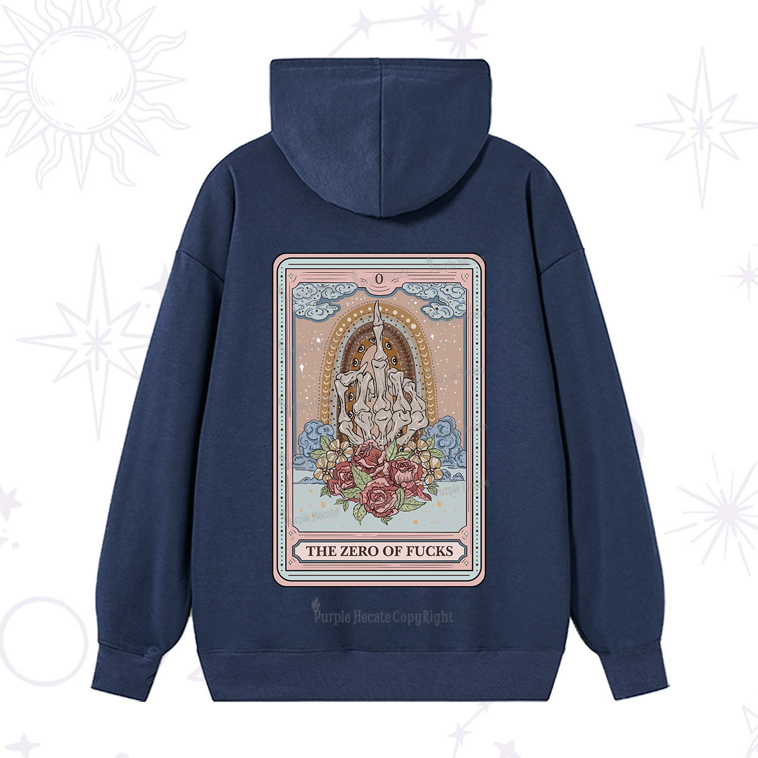 Purplehecate The Zero Of Fucks Tarot Hoodie