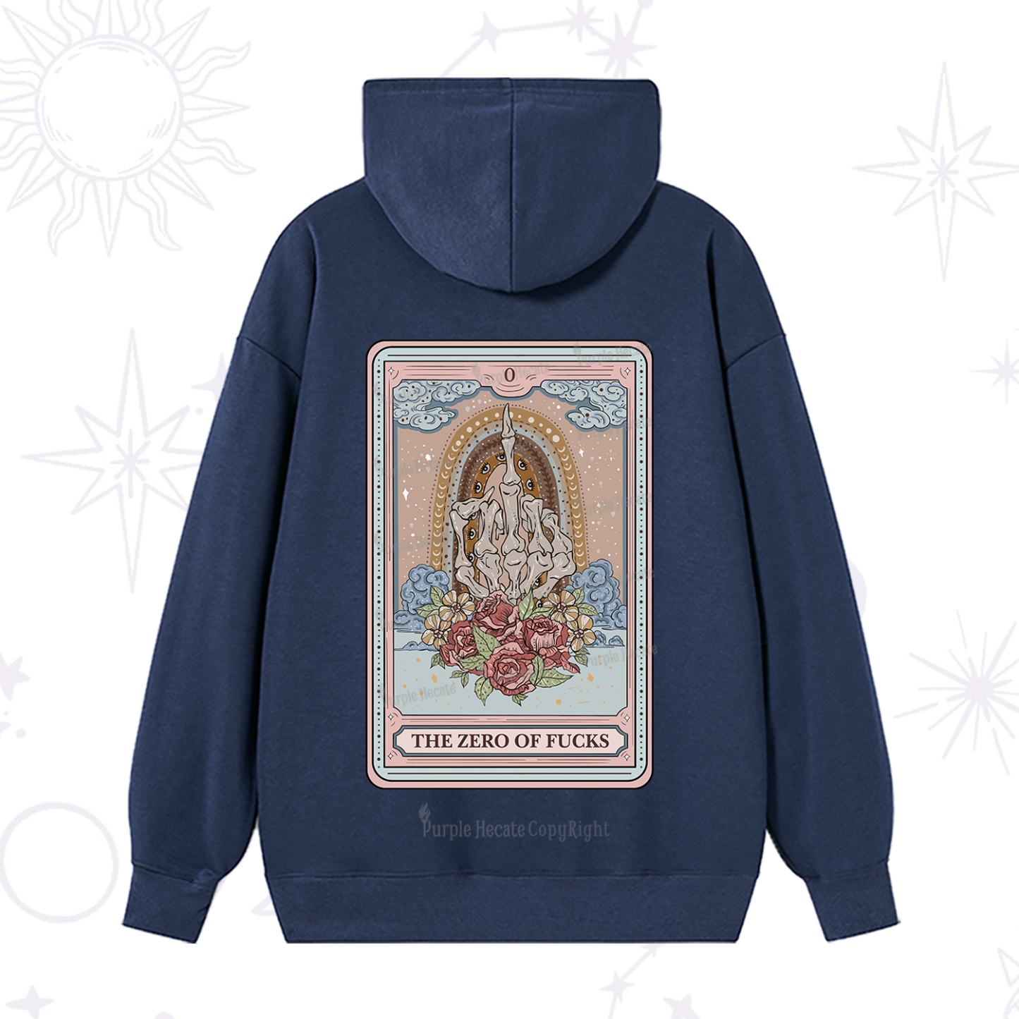 Purplehecate The Zero Of Fucks Tarot Hoodie