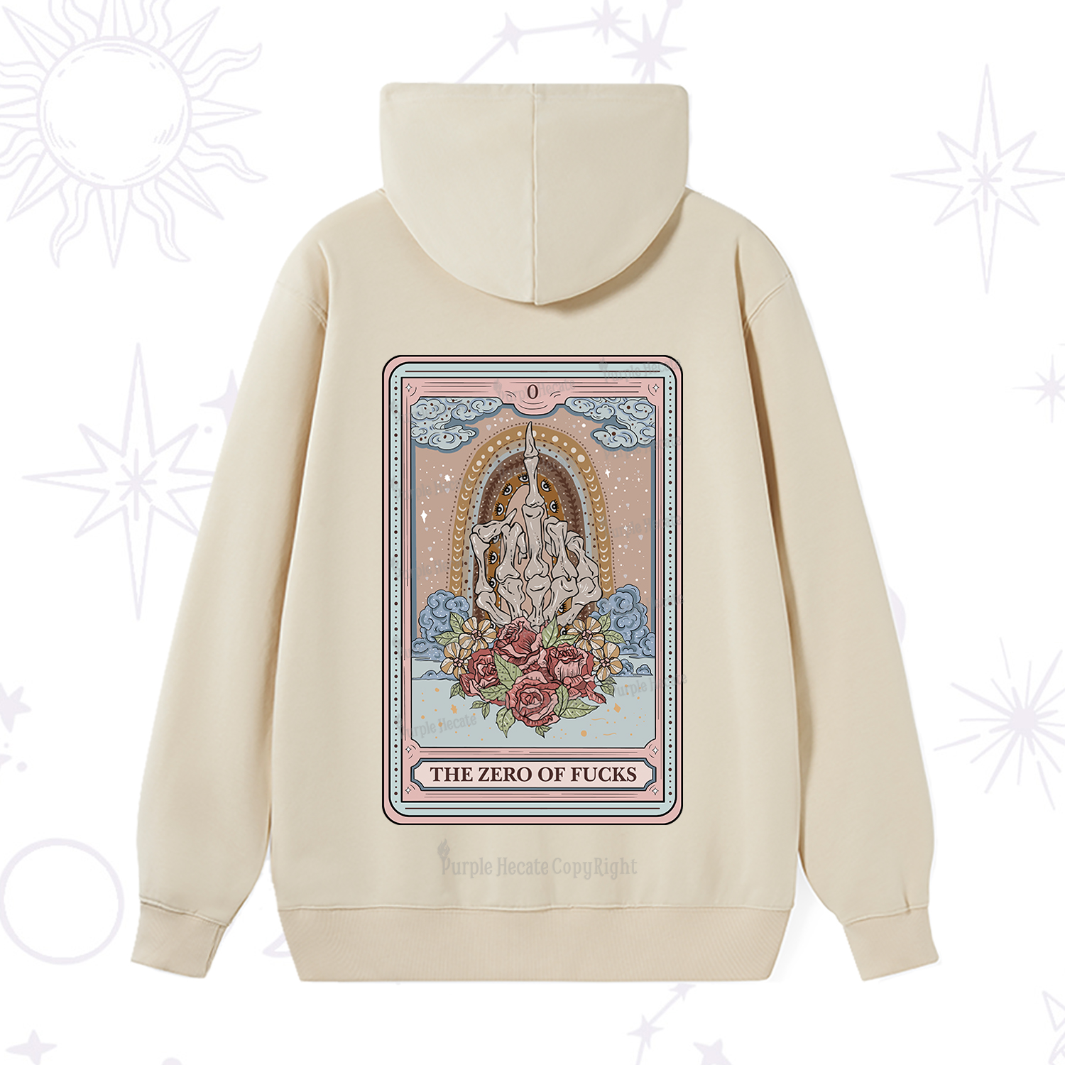 Purplehecate The Zero Of Fucks Tarot Hoodie