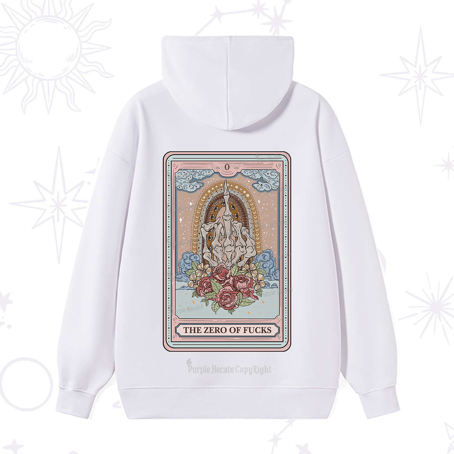 Purplehecate The Zero Of Fucks Tarot Hoodie