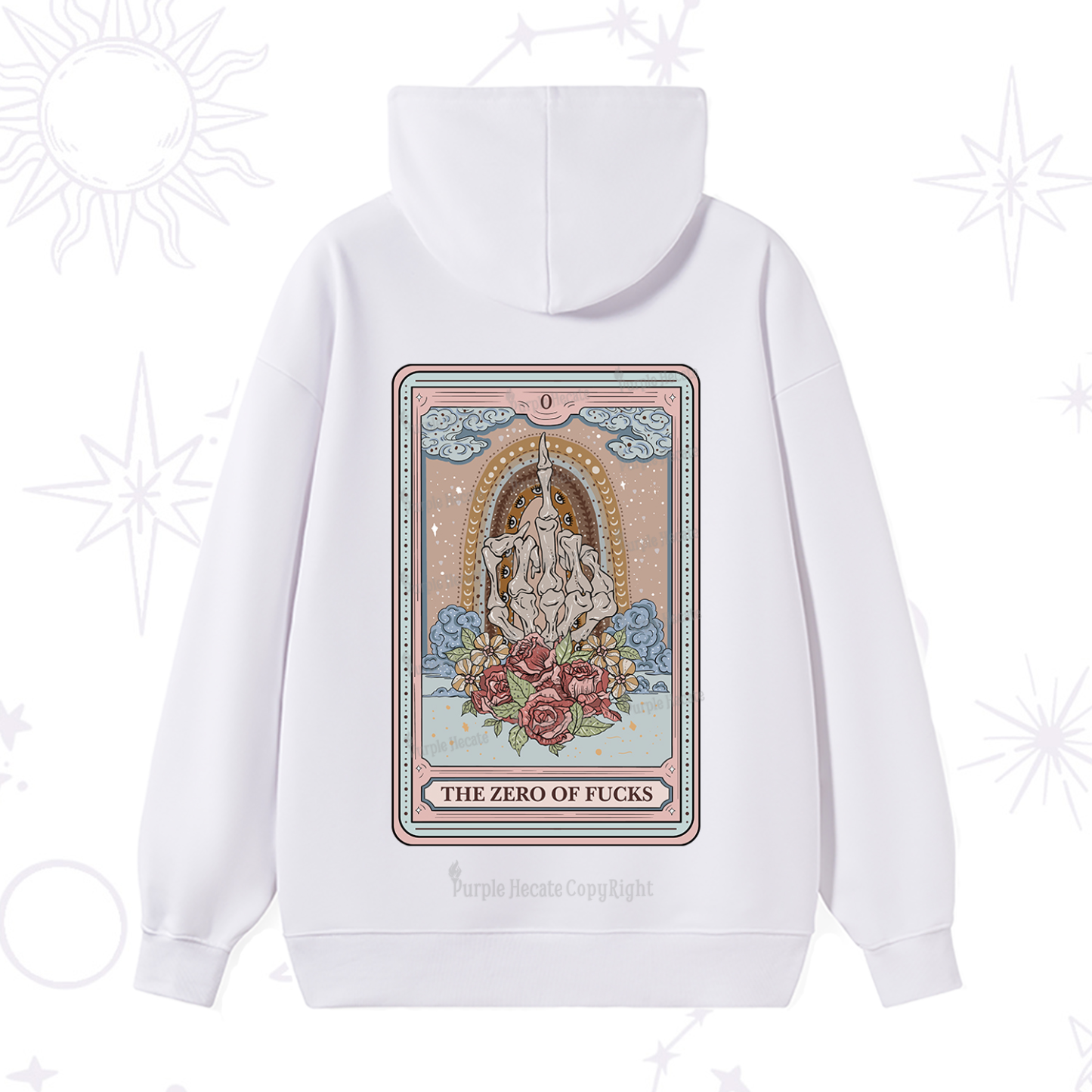 Purplehecate The Zero Of Fucks Tarot Hoodie
