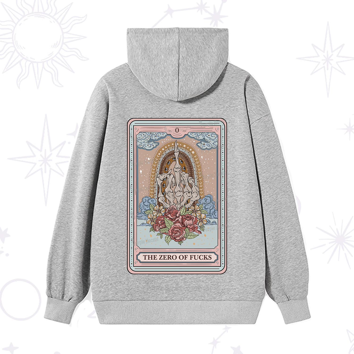 Purplehecate The Zero Of Fucks Tarot Hoodie