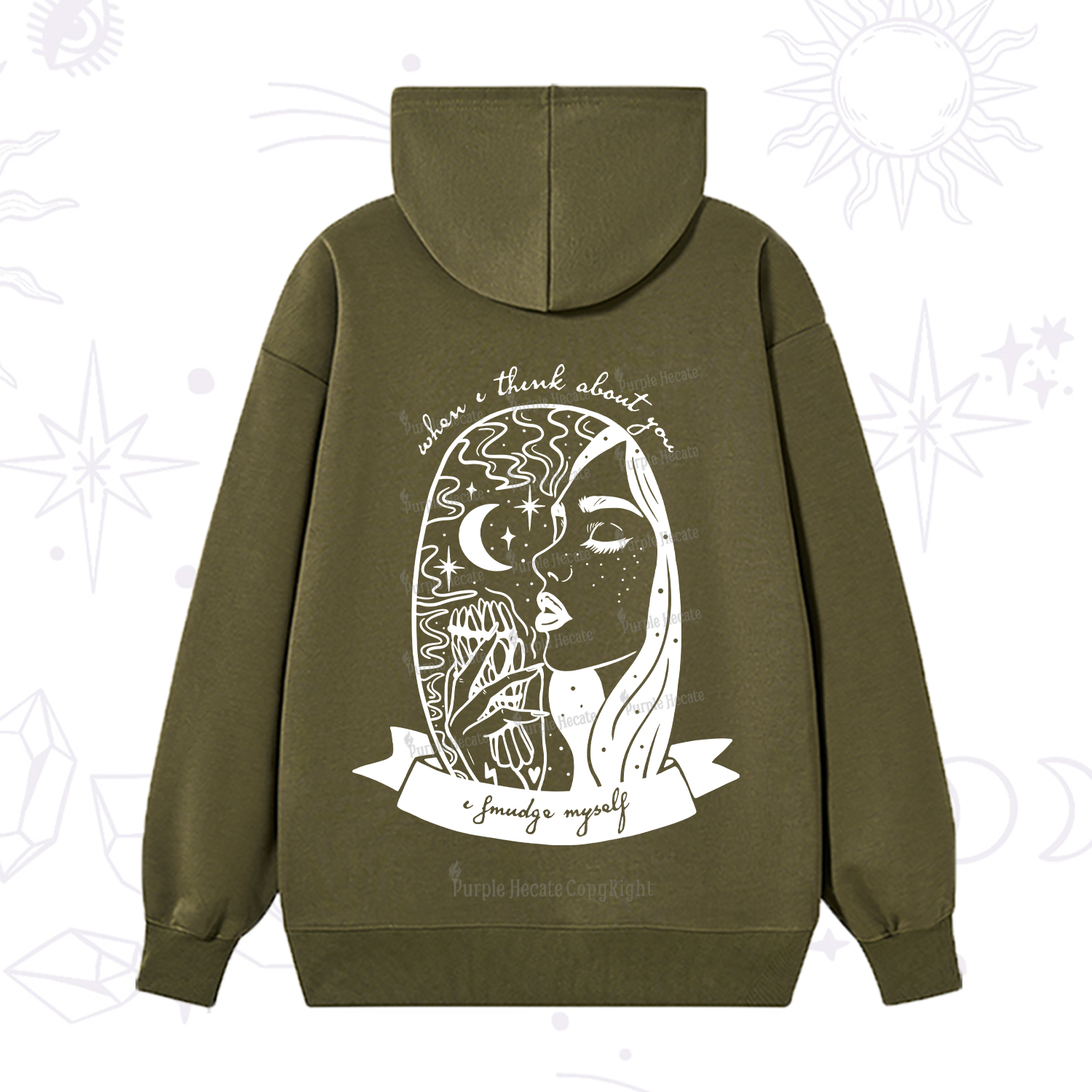 Purplehecate When I Think About You I Smudge Myself Hoodie