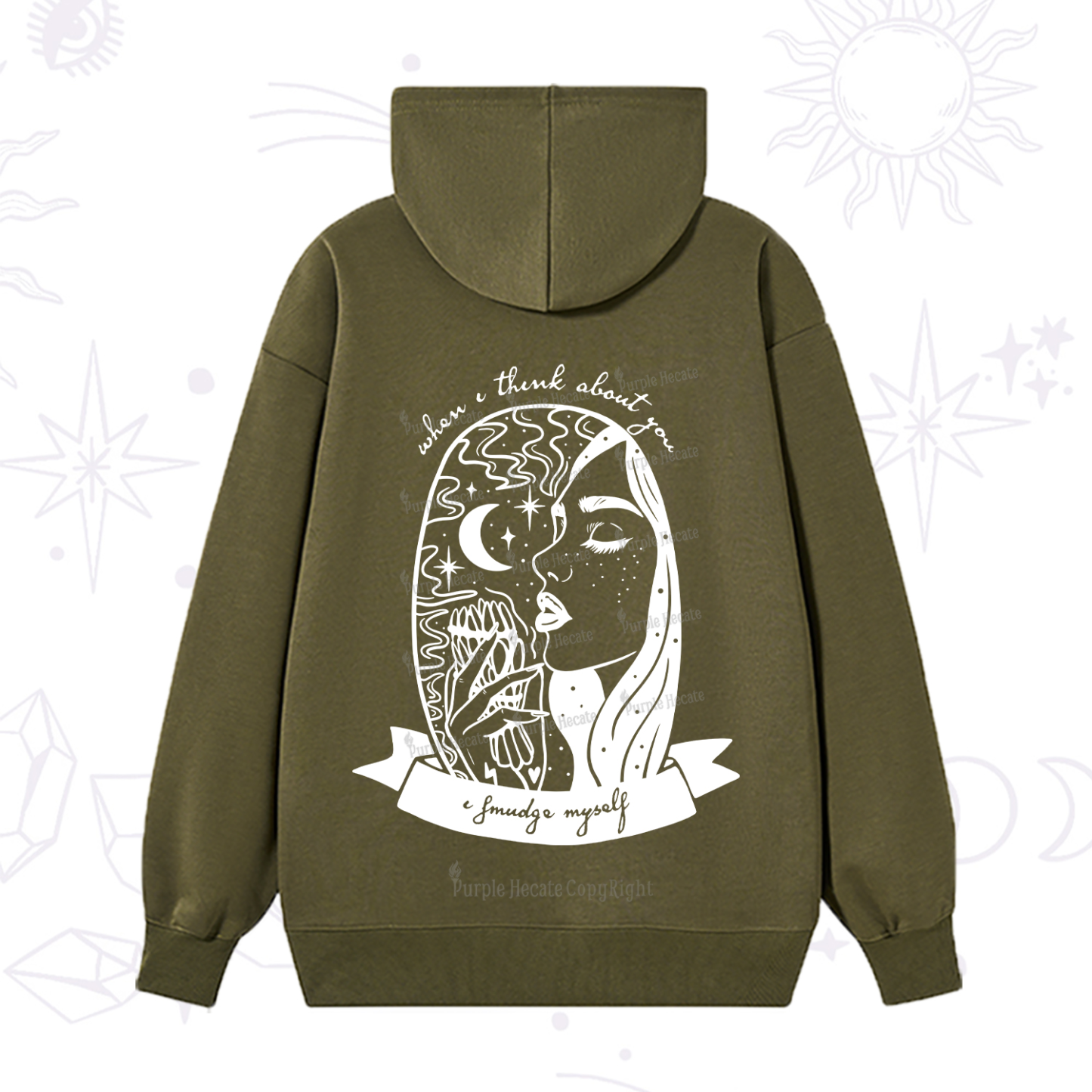 Purplehecate When I Think About You I Smudge Myself Hoodie