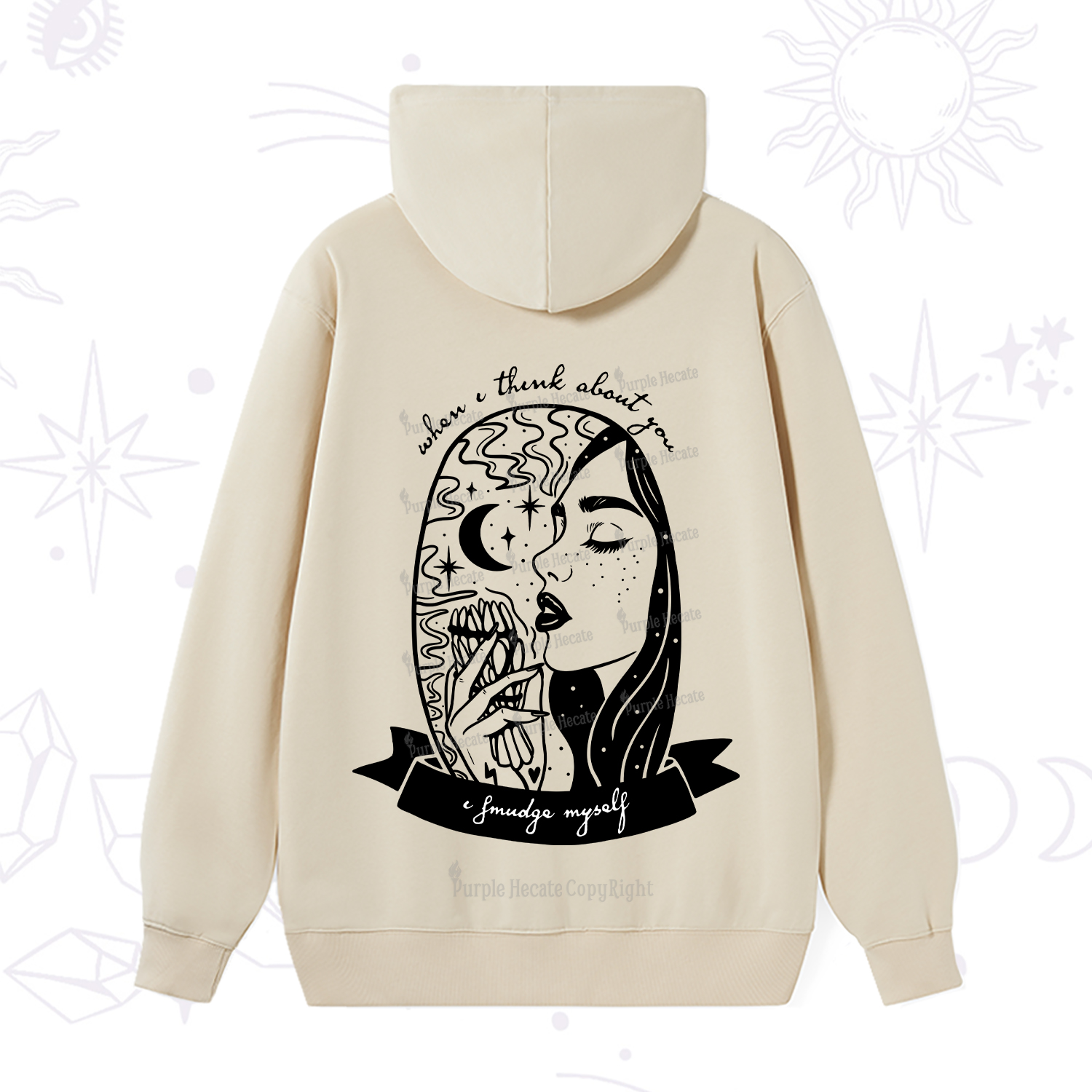 Purplehecate When I Think About You I Smudge Myself Hoodie