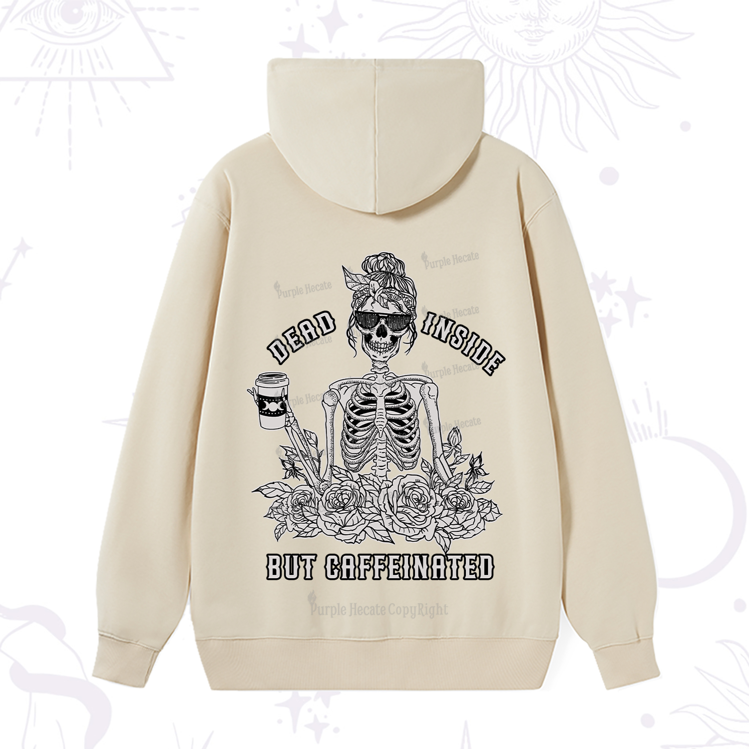 Purplehecate Dead Inside But Caffeinated Hoodie