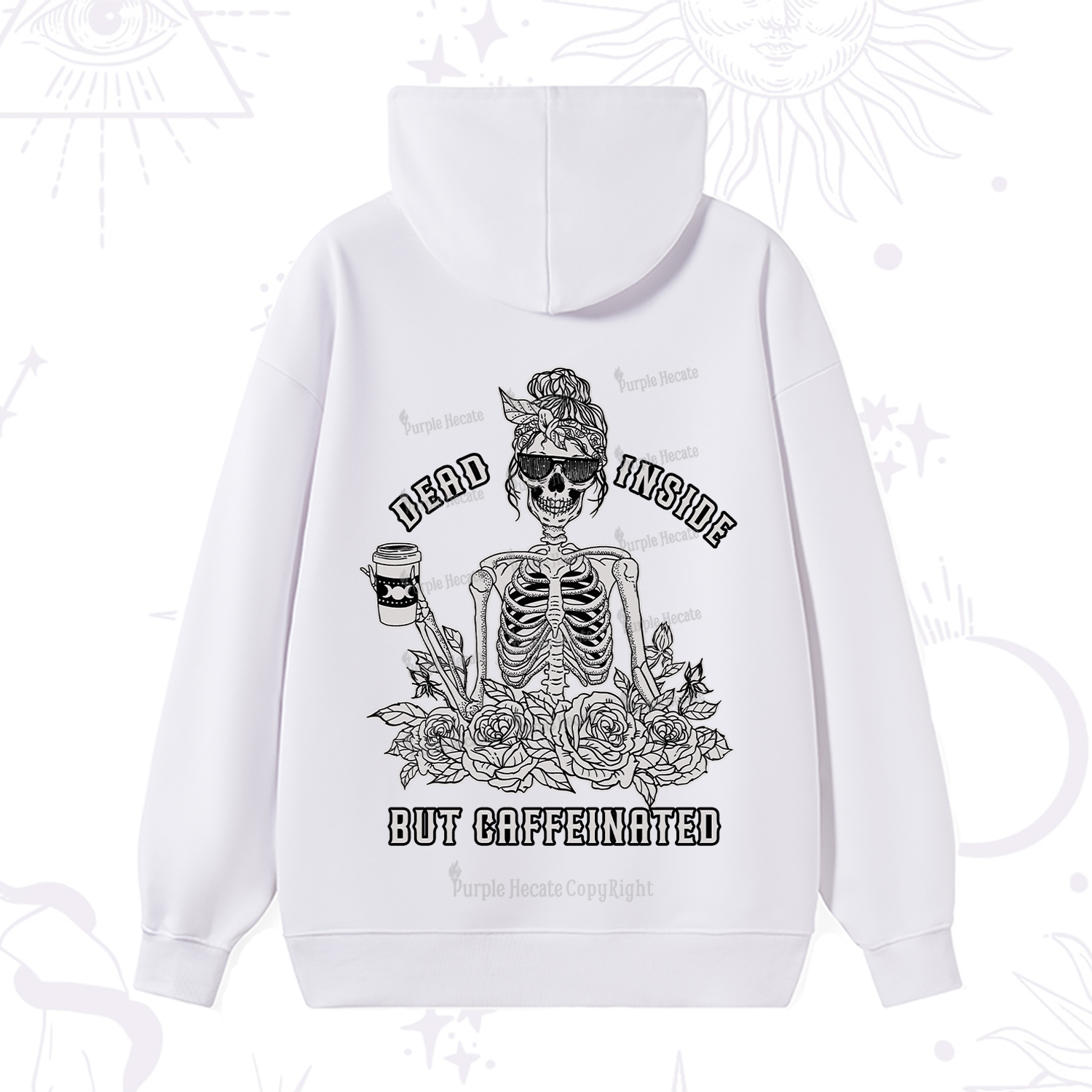 Purplehecate Dead Inside But Caffeinated Hoodie