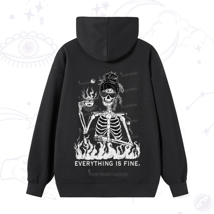 Purplehecate Everything Is Fine Hoodie