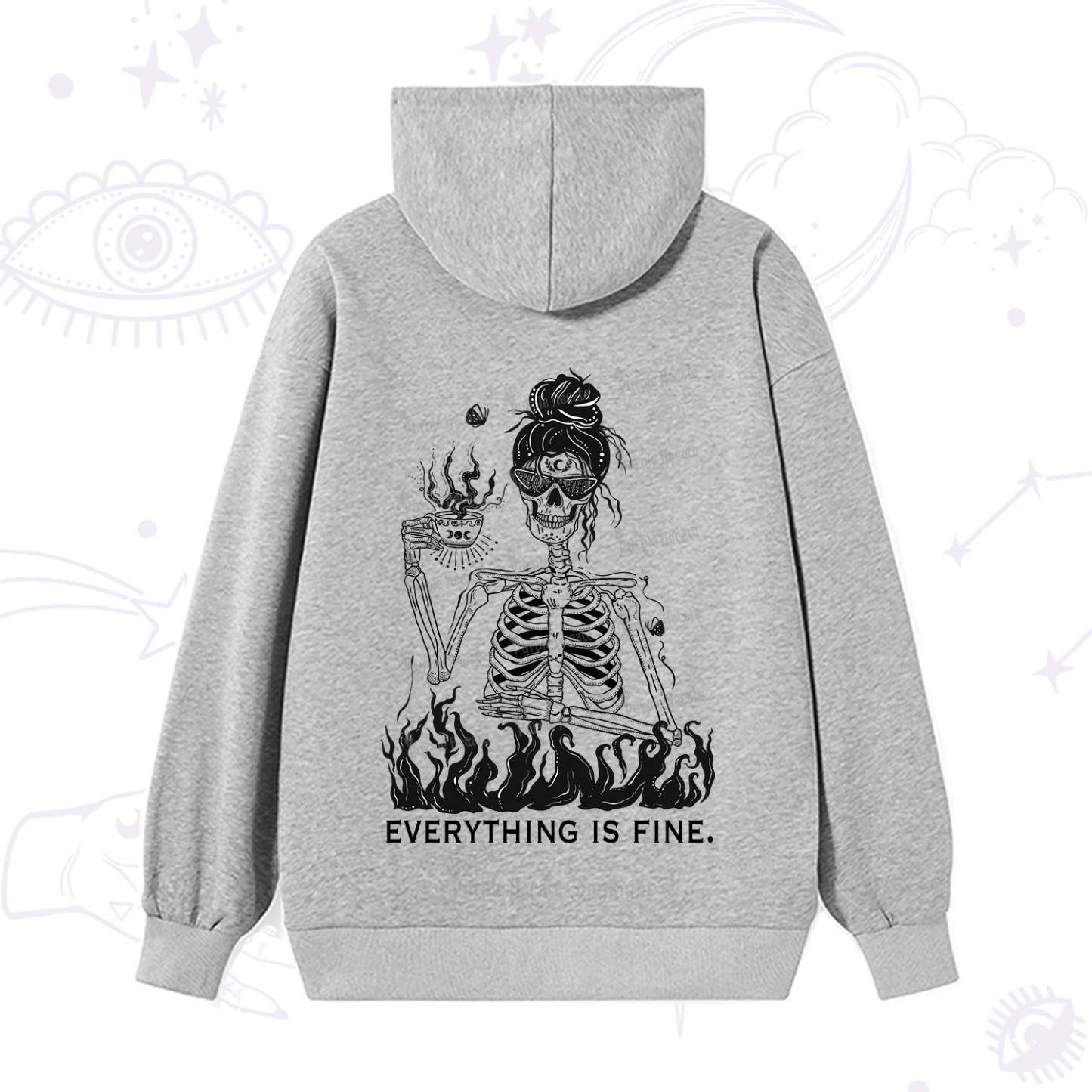 Purplehecate Everything Is Fine Hoodie