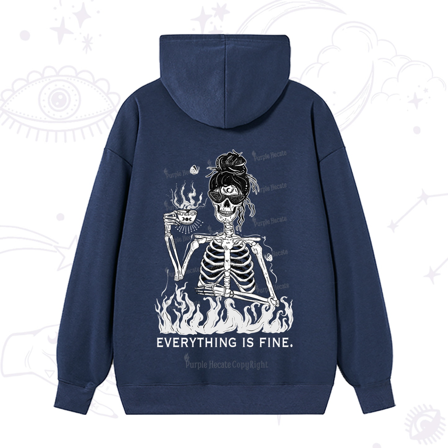 Purplehecate Everything Is Fine Hoodie