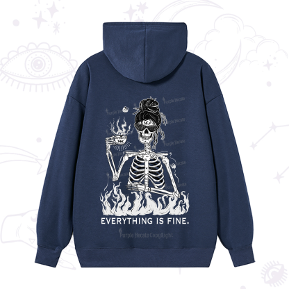 Purplehecate Everything Is Fine Hoodie