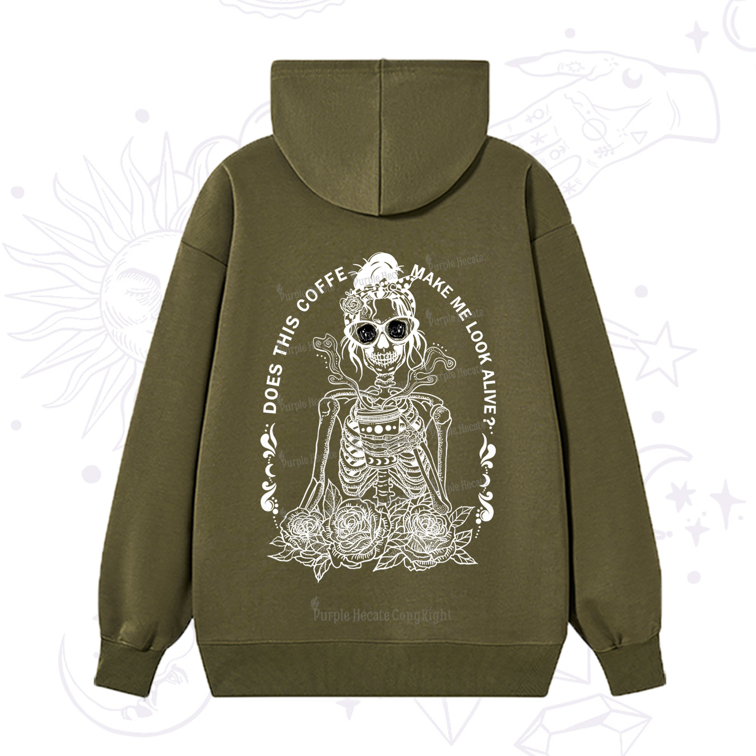 Purplehecate Does This Coffee Make Me Look Alive Hoodie