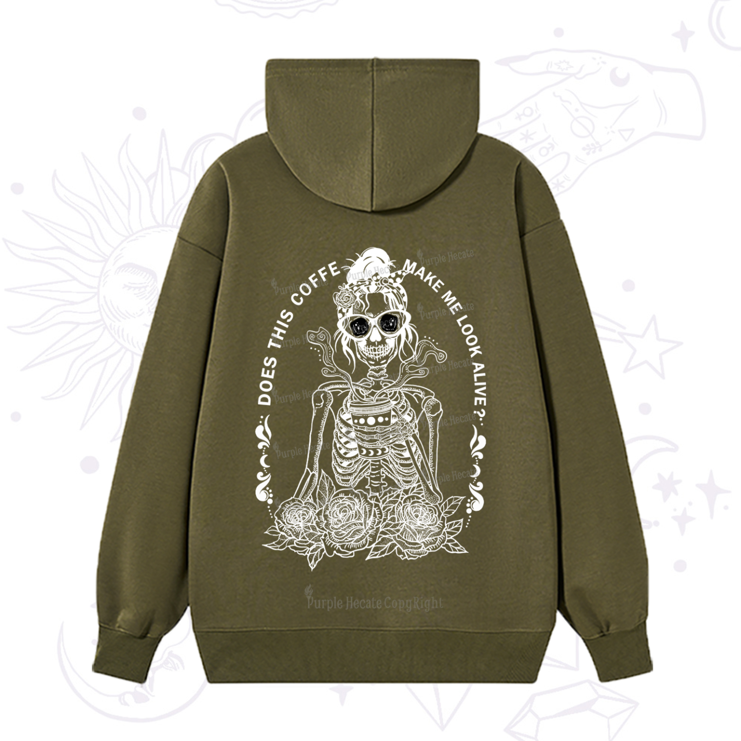 Purplehecate Does This Coffee Make Me Look Alive Hoodie