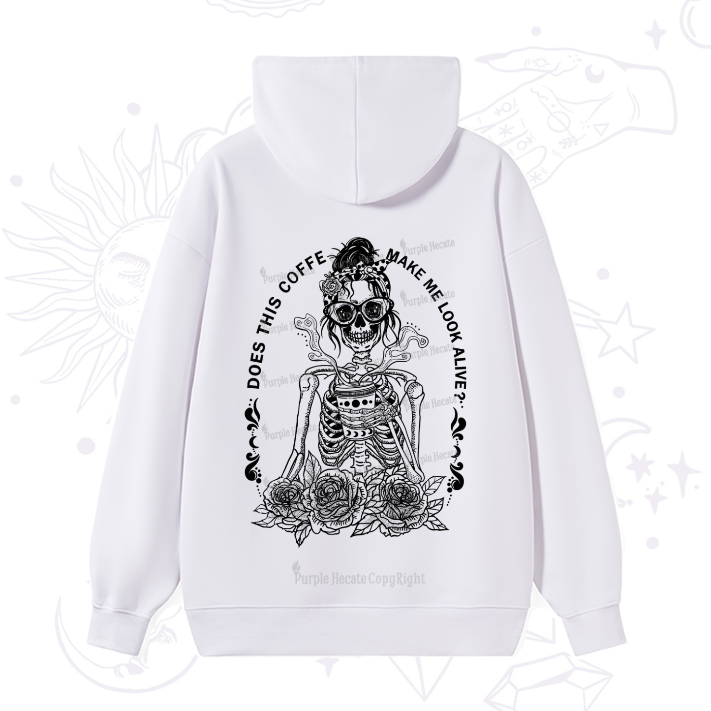 Purplehecate Does This Coffee Make Me Look Alive Hoodie