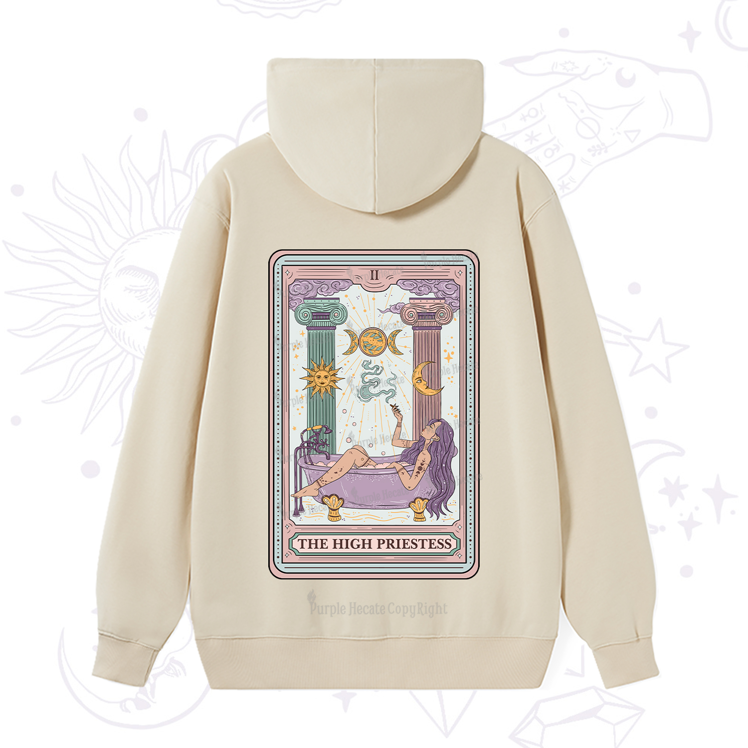 Purplehecate The High Priestess Tarot Hoodie