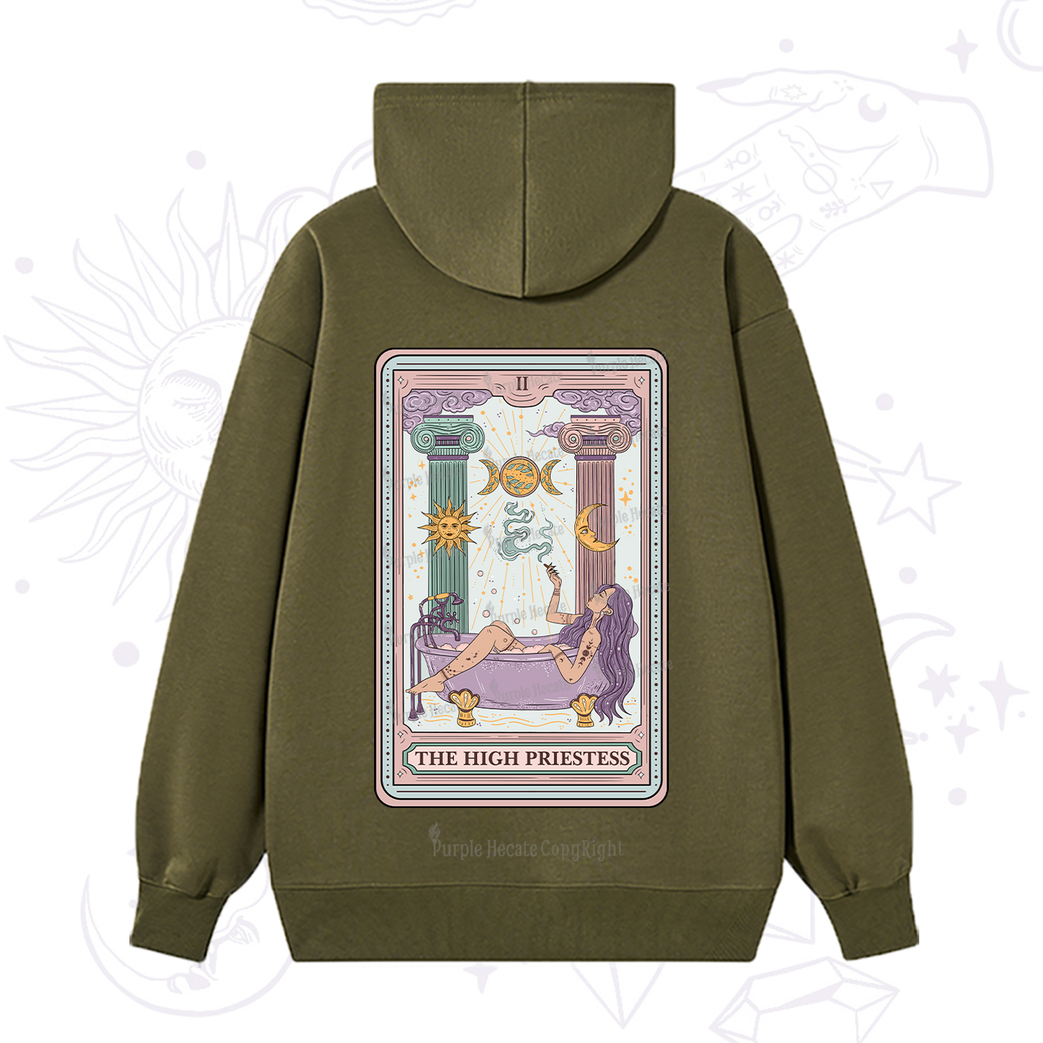 Purplehecate The High Priestess Tarot Hoodie