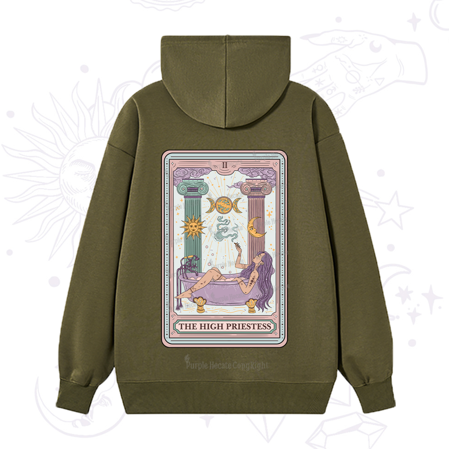 Purplehecate The High Priestess Tarot Hoodie