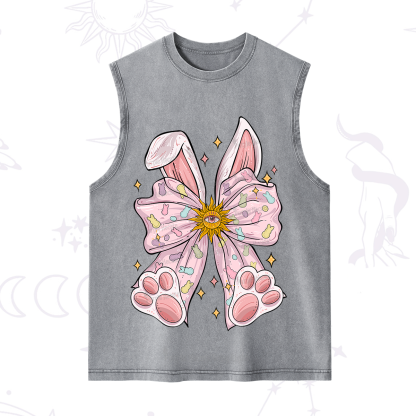 Purplehecate Mystical Bunny Bow Easter Washed Tank