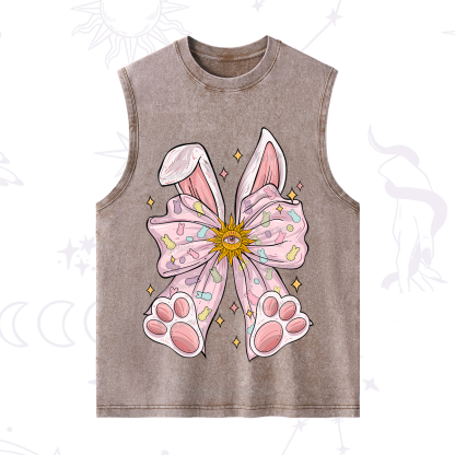 Purplehecate Mystical Bunny Bow Easter Washed Tank