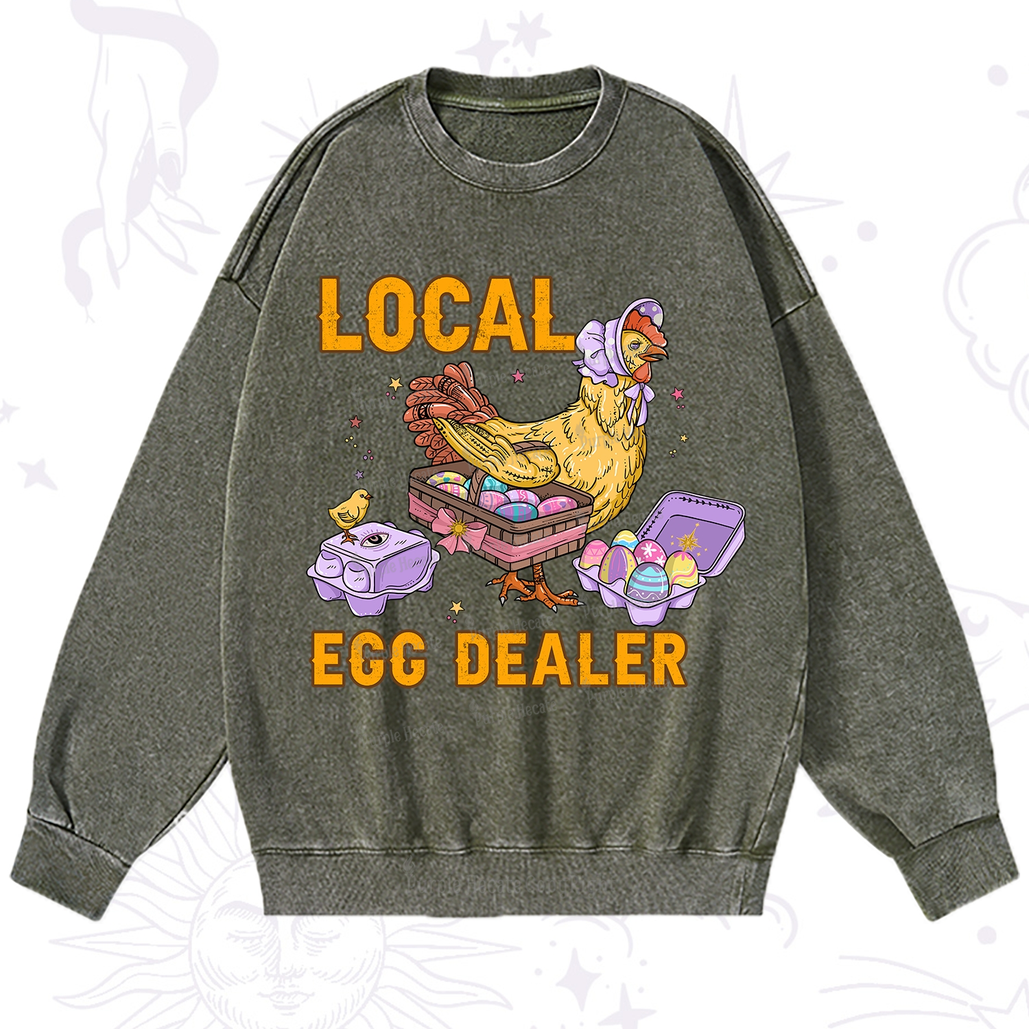 Purplehecate Local Egg Dealer Washed Sweatshirt