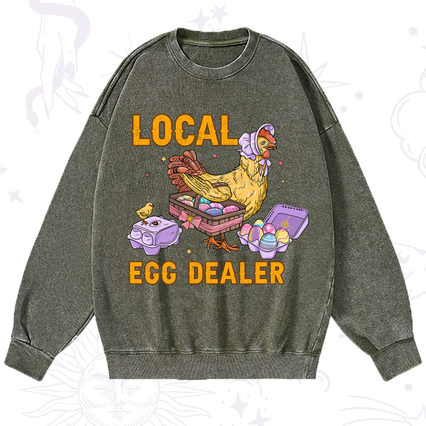 Purplehecate Local Egg Dealer Washed Sweatshirt