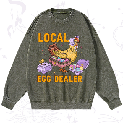 Purplehecate Local Egg Dealer Washed Sweatshirt