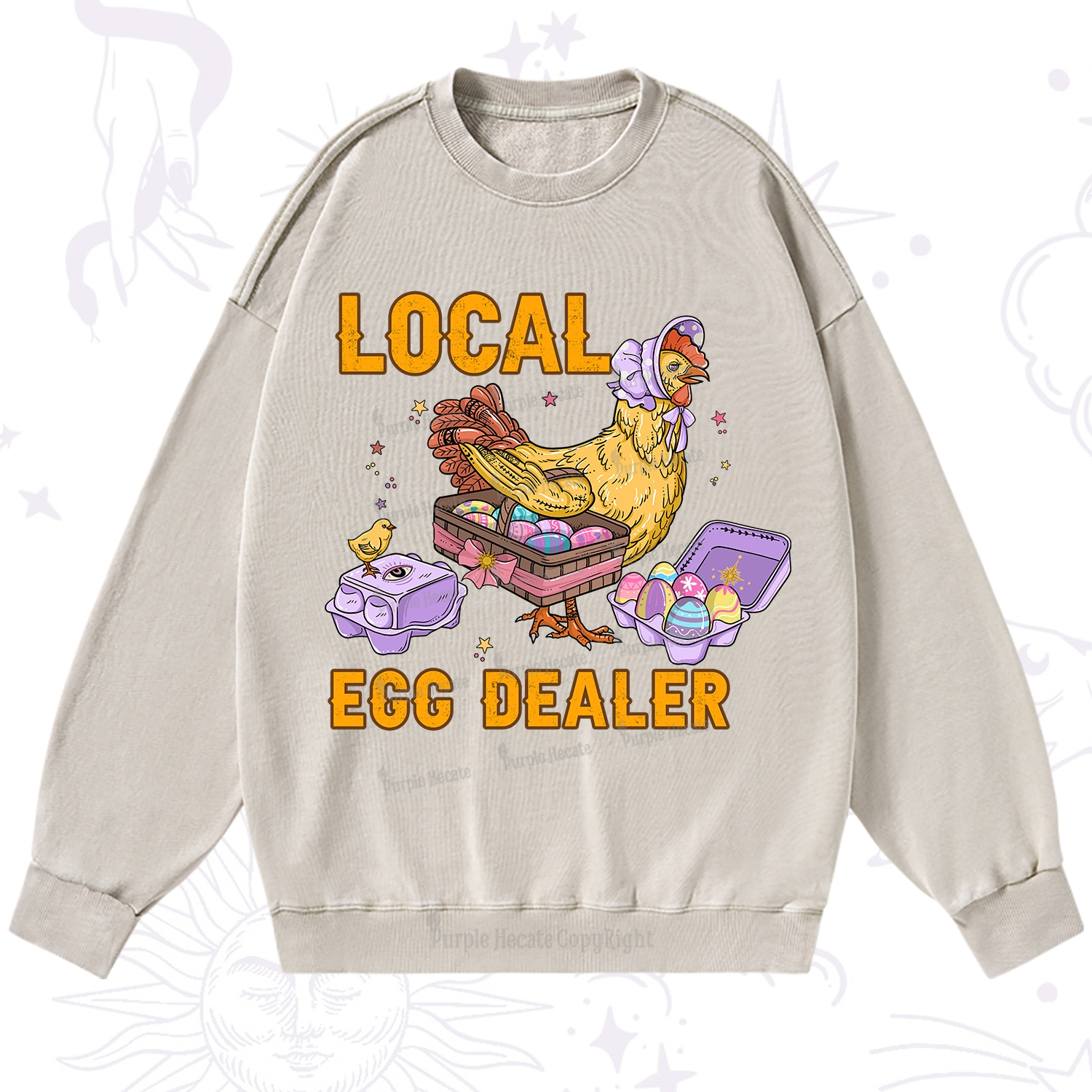 Purplehecate Local Egg Dealer Washed Sweatshirt