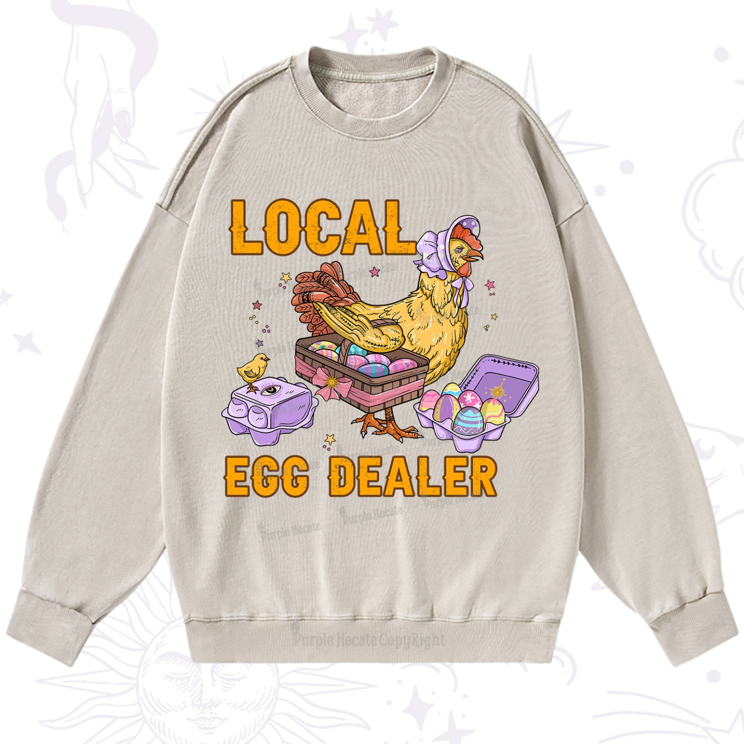 Purplehecate Local Egg Dealer Washed Sweatshirt