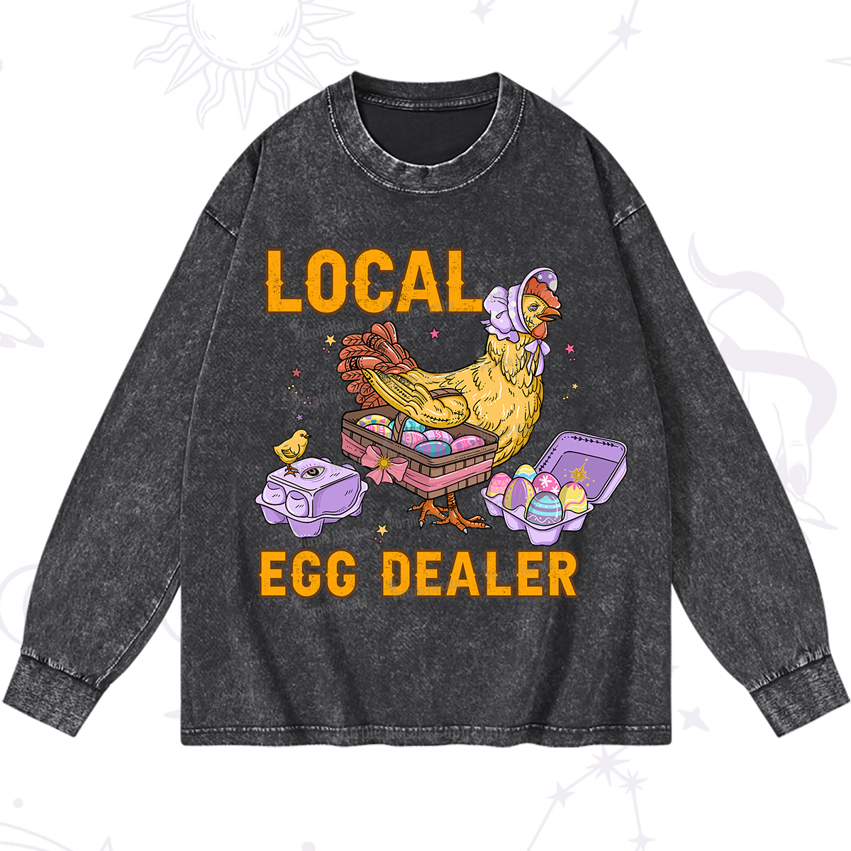 Purplehecate Local Egg Dealer Washed Long Sleeve Shirt