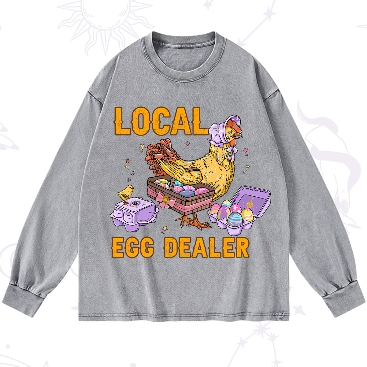 Purplehecate Local Egg Dealer Washed Long Sleeve Shirt