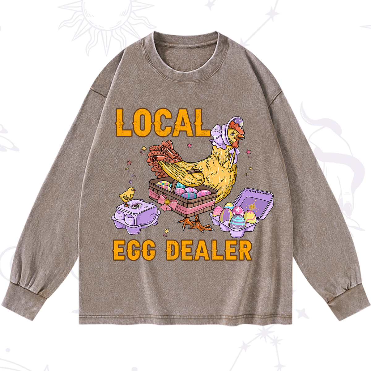 Purplehecate Local Egg Dealer Washed Long Sleeve Shirt