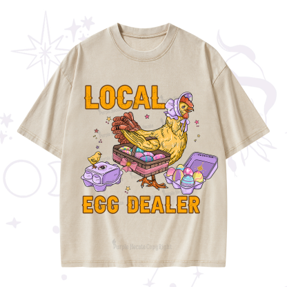 Purplehecate Local Egg Dealer Washed T-Shirt
