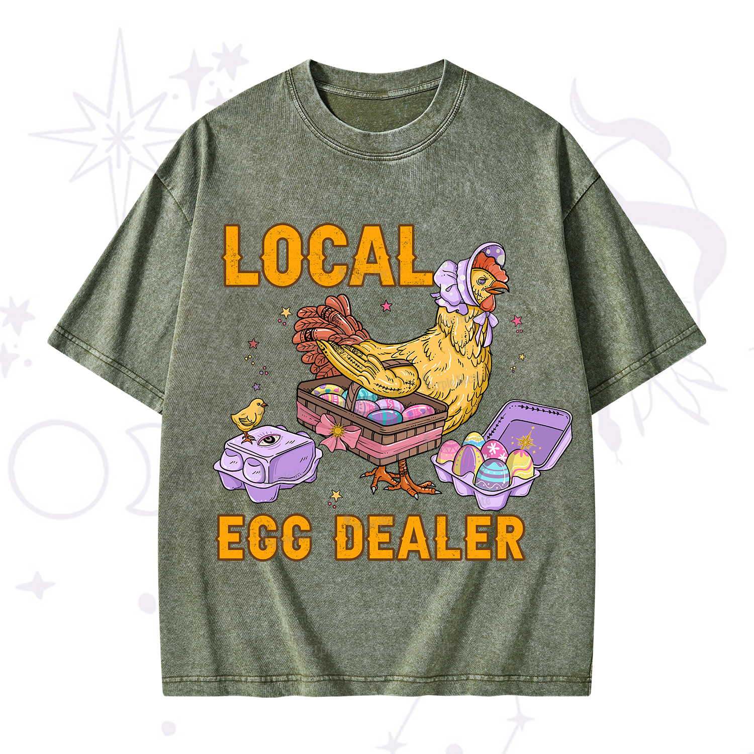 Purplehecate Local Egg Dealer Washed T-Shirt