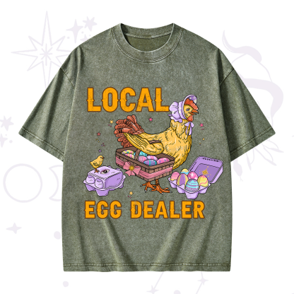Purplehecate Local Egg Dealer Washed T-Shirt