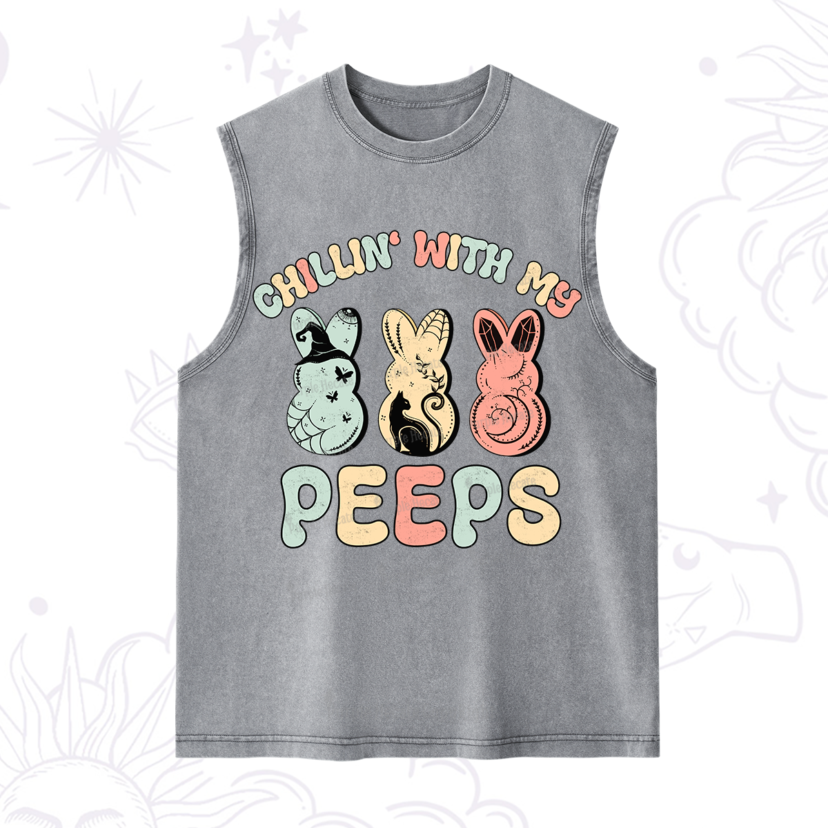 Purplehecate Chillin With My Peeps Washed Tank