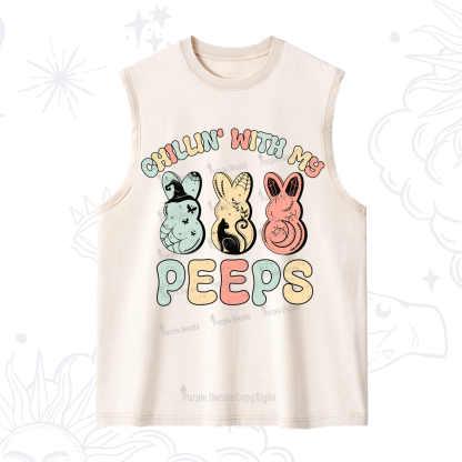 Purplehecate Chillin With My Peeps Washed Tank