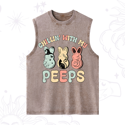 Purplehecate Chillin With My Peeps Washed Tank