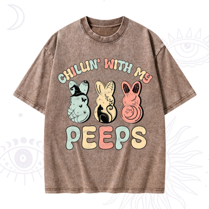 Purplehecate Chillin With My Peeps Washed T-Shirt