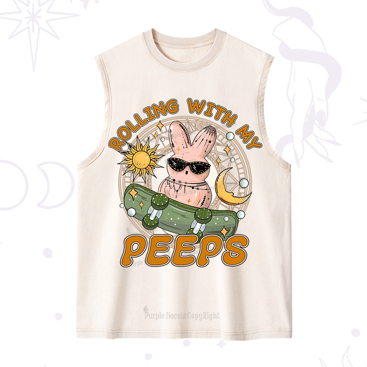 Purplehecate Rolling With My Peeps Washed Tank