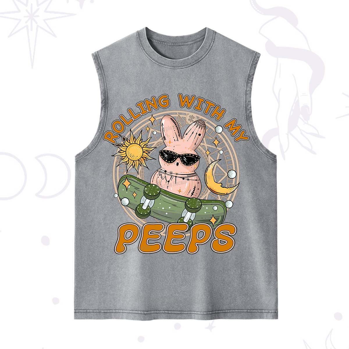 Purplehecate Rolling With My Peeps Washed Tank