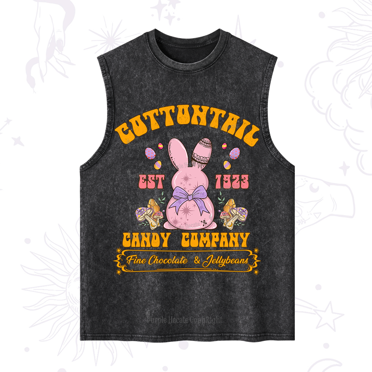 Purplehecate Cottontail Candy Company Easter Washed Tank