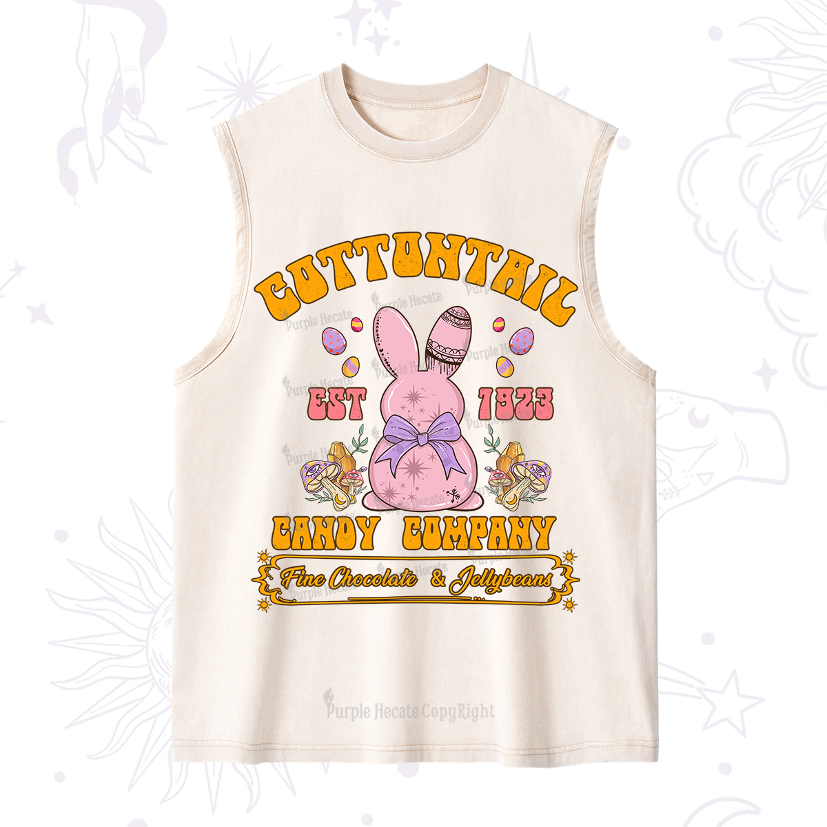 Purplehecate Cottontail Candy Company Easter Washed Tank