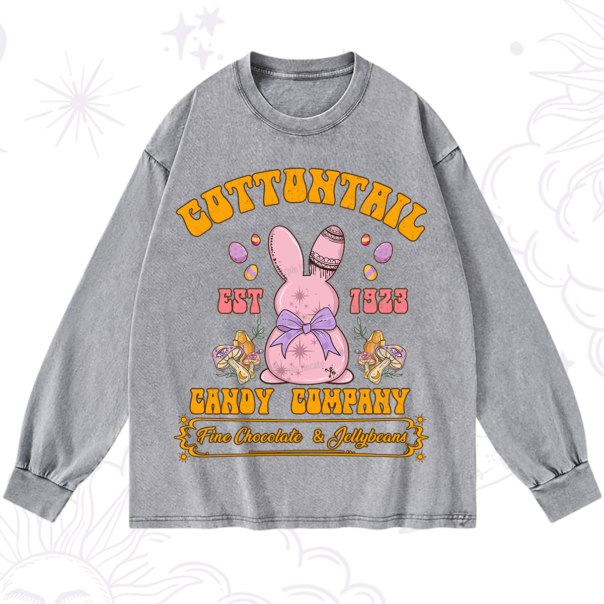 Purplehecate Cottontail Candy Company Easter Washed Long Sleeve Shirt