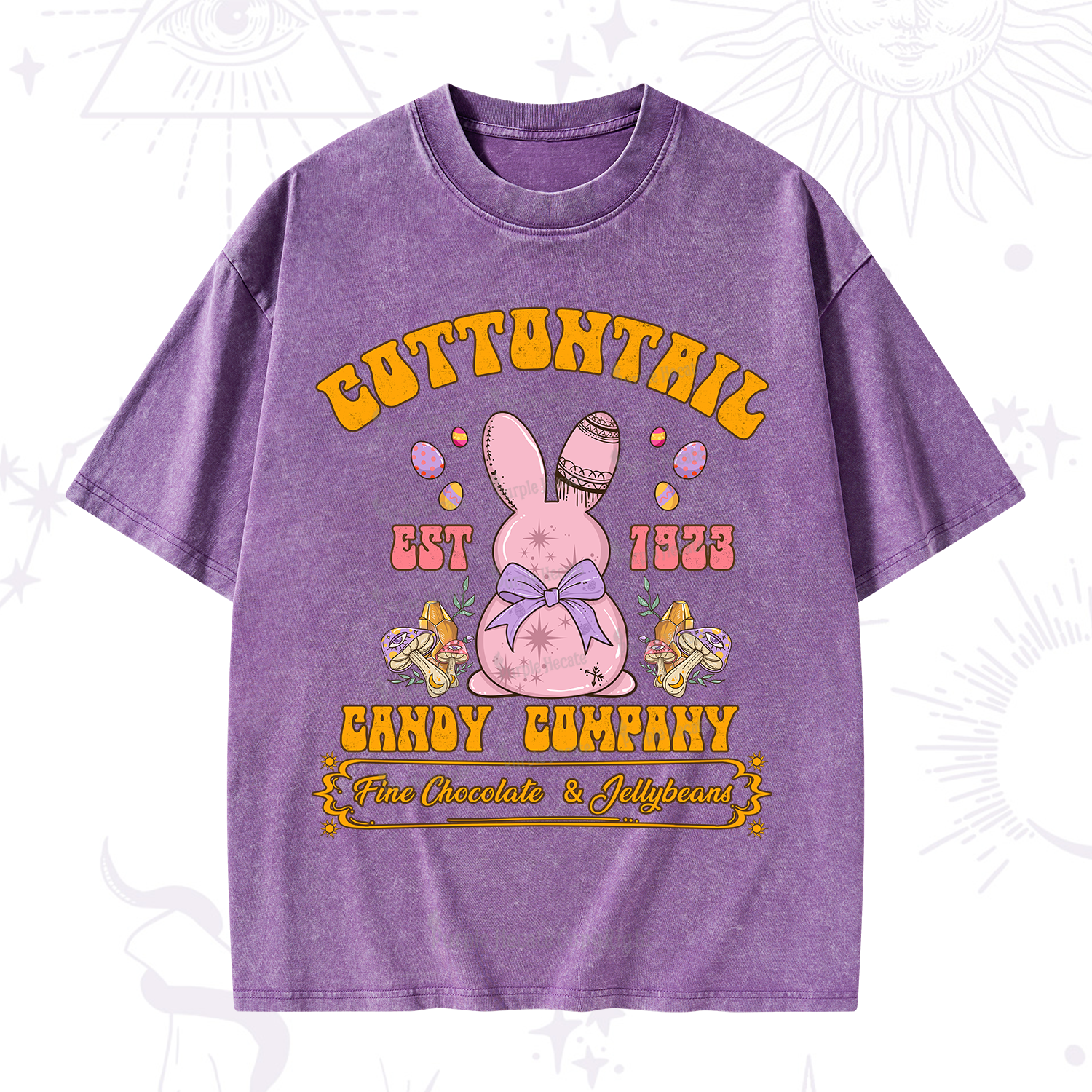 Purplehecate Cottontail Candy Company Easter Washed T-Shirt
