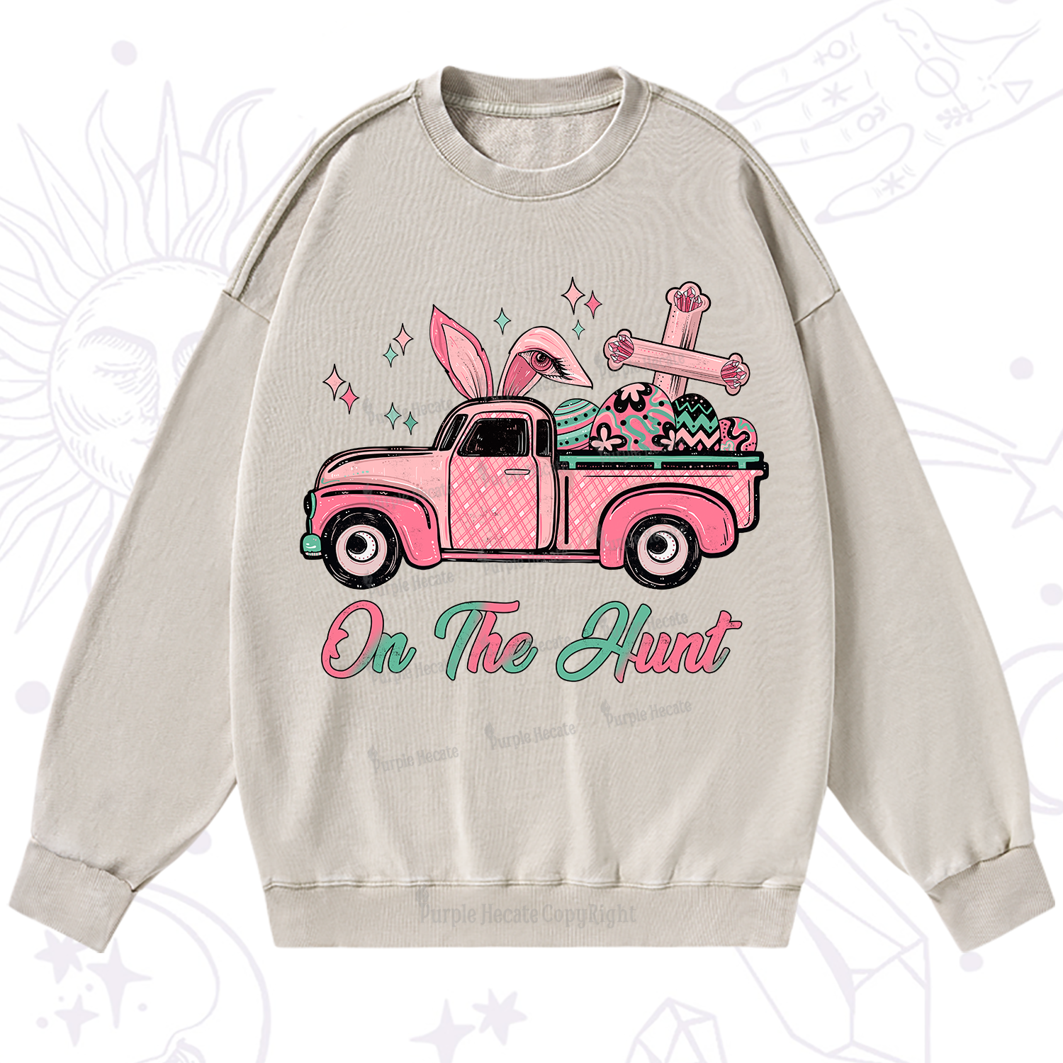 Purplehecate On The Hunt Easter Washed Sweatshirt